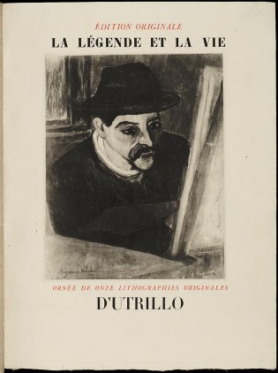 La légende et la vie d'Utrillo, omslag met portret door Suzanne Valadon 