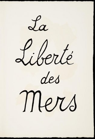 La liberté des mers, titelpagina naar het handschrift van Pierre Reverdy 