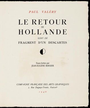 Le retour de Hollande, suivi de Fragment d'un Descartes, titelpagina
