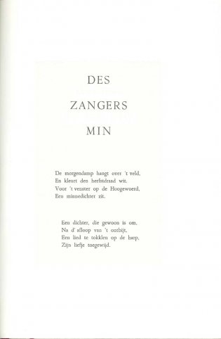 Piet Paaltjens, 'Des zangers min'