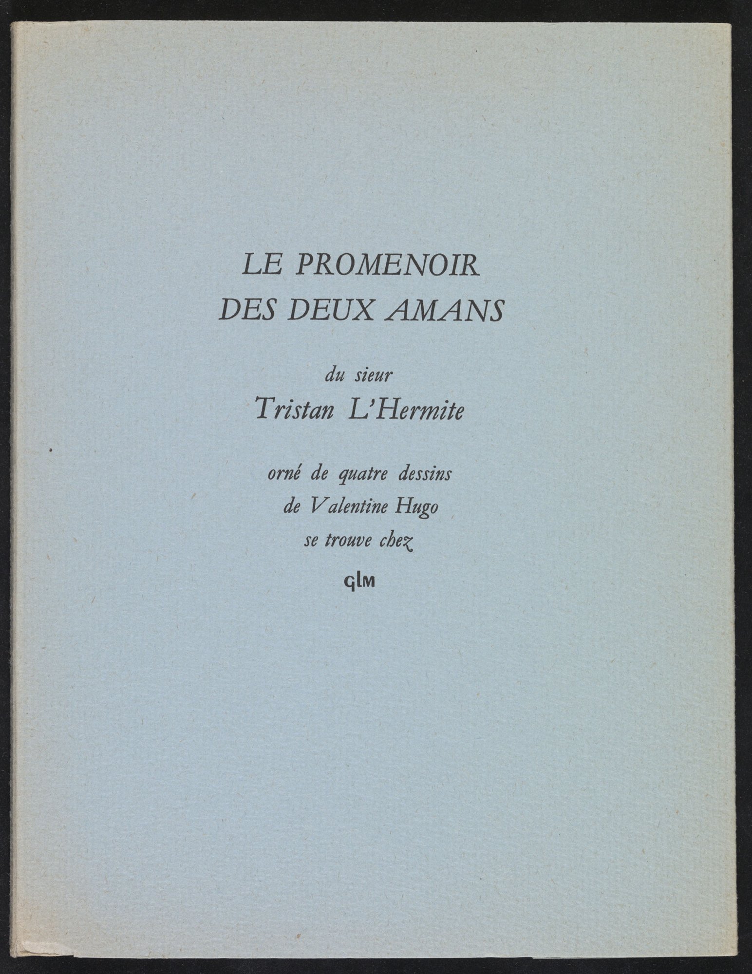 Le promenoir des deux amans, cover