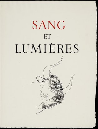 Titelpagina van 'Sang et lumières'