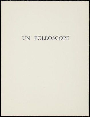 Un poléoscope : poème en proses et en poèmes, vooromslag