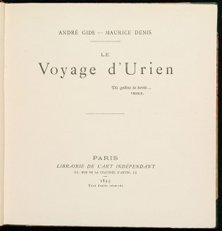 Titelpagina van Le voyage d'Urien